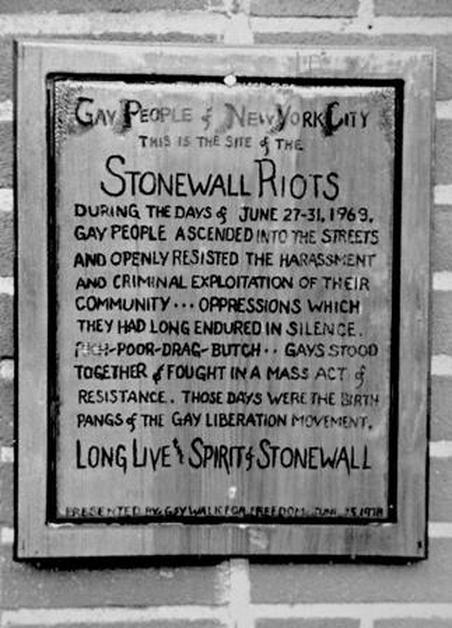 Stonewall plaque