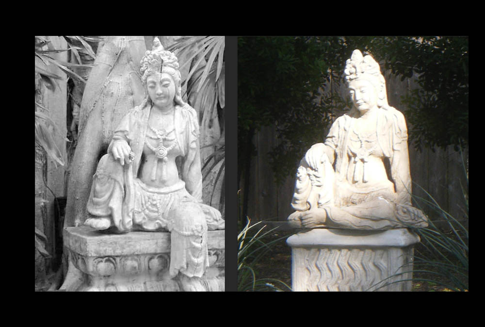 Avalokiteshvara seated in two different postures
