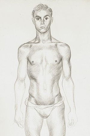 gay body, sketch by Bernard Perlin from The Advocate